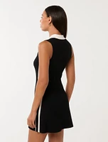 Nova Collared Mini Knit Dress
