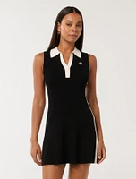 Nova Collared Mini Knit Dress