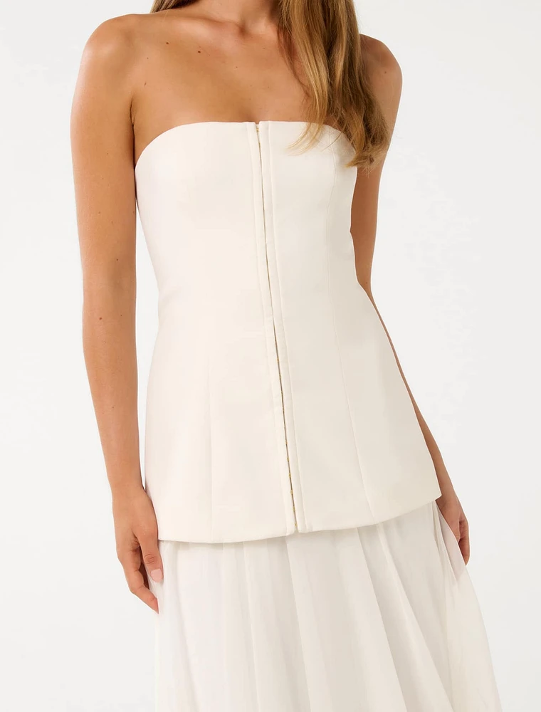 Alexis Hook and Eye Sheer Midi Dress