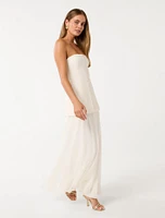 Alexis Hook and Eye Sheer Midi Dress