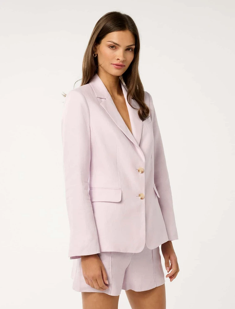 Laura Two Button Linen Blazer