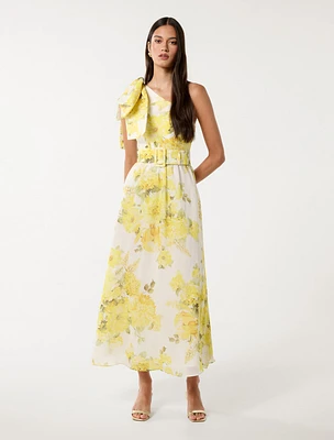 Lisa One Shoulder Ruffle Dress