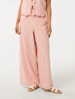 Daisy Petite Broderie Wide Leg Pants