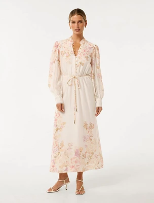 Primrose Petite Trim-Detail Midi Dress