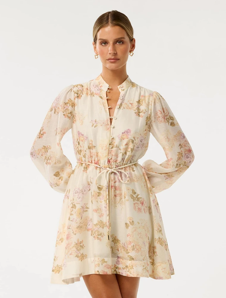 Rhys Petite Fluted Mini Dress