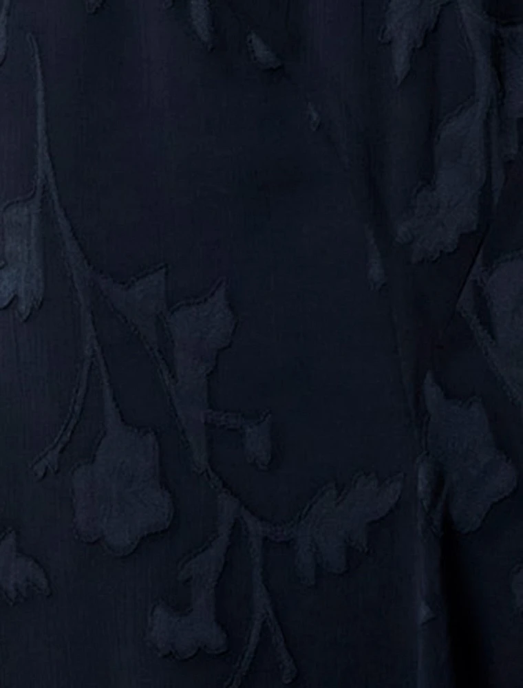 Solange Long Sleeve Burnout Midi Dress
