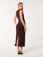 Ally Sleeveless Mesh Midi