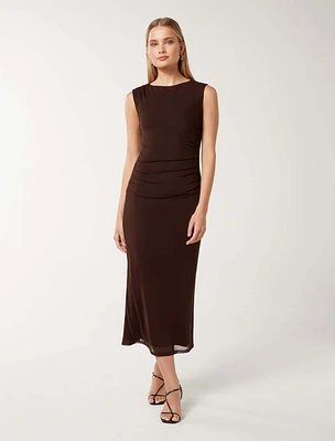 Ally Sleeveless Mesh Midi