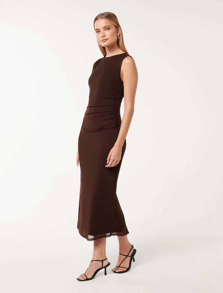 Ally Sleeveless Mesh Midi