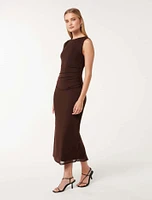 Ally Sleeveless Mesh Midi