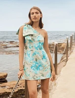Darcy One-Shoulder Bow Mini Dress