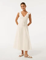 Lenny Petite Godet Midi Dress