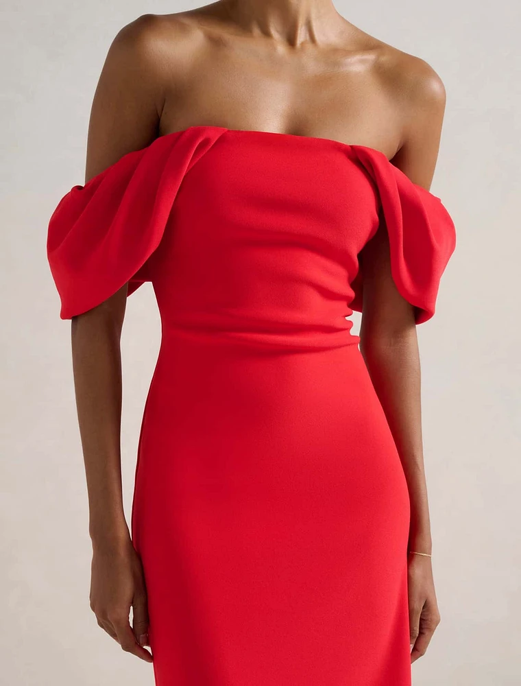 Jacinta Petite Off Shoulder Midi Dress