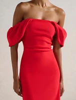 Jacinta Petite Off Shoulder Midi Dress
