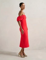 Jacinta Petite Off Shoulder Midi Dress