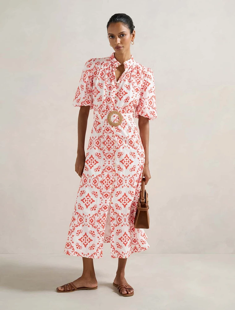 Rhiannon Petite Embroidered Midi Dress