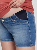 4" Maternity Inset Panel Denim Shorts