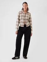 Organic Cotton Fitted Crop Shirt