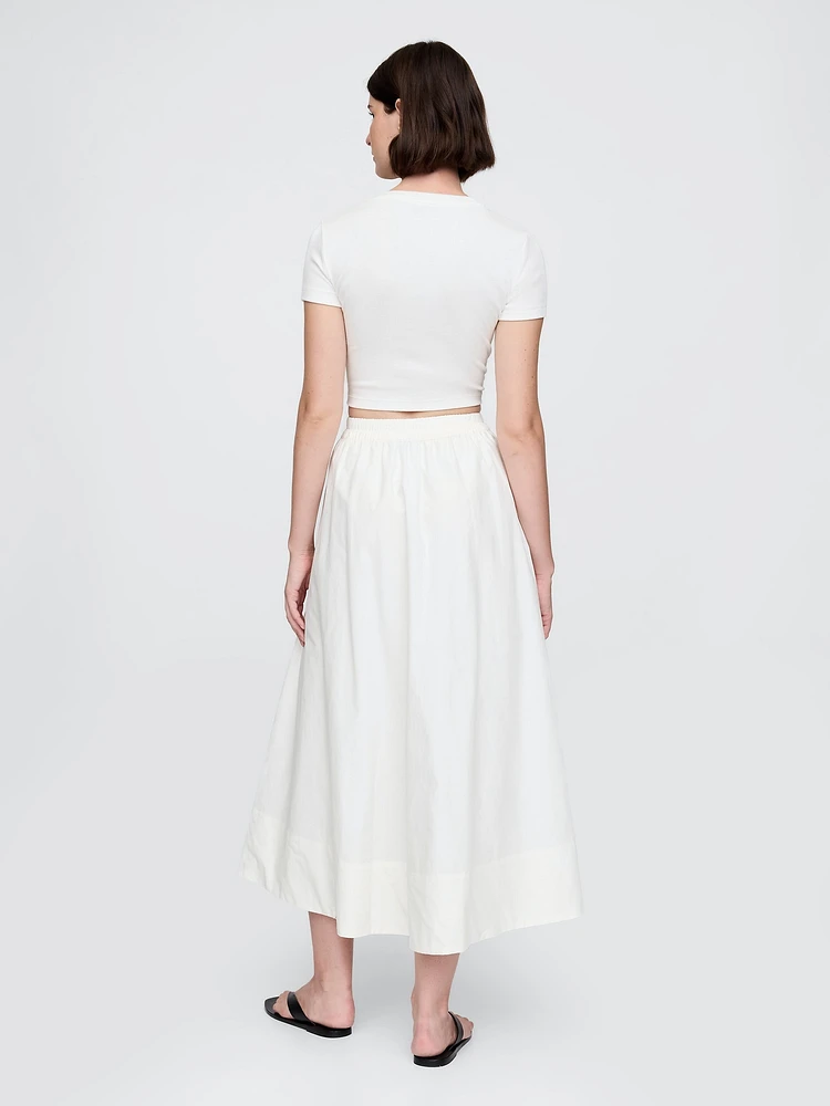 Poplin Maxi Skirt