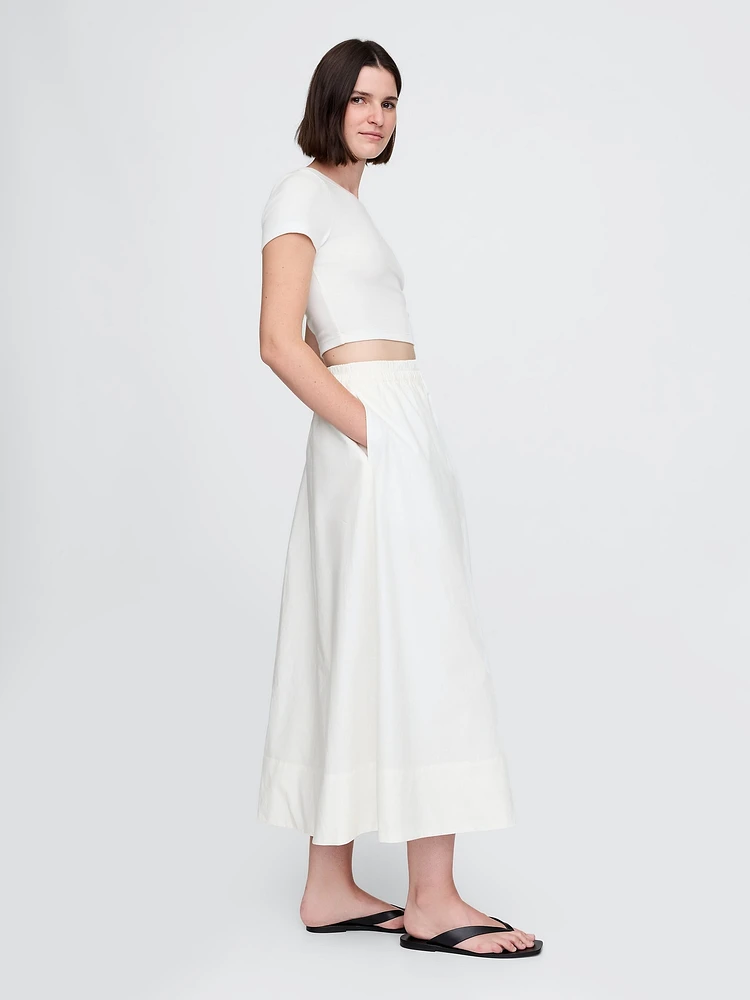 Poplin Maxi Skirt