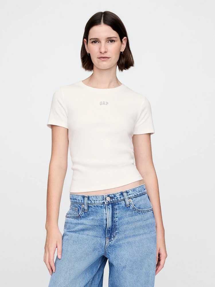 Modern Logo Crop T-Shirt