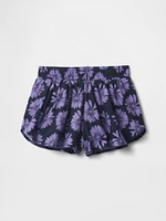 Kids Quick-Dry Butterfly-Hem Run Shorts