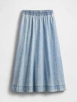 Denim Easy Maxi Skirt