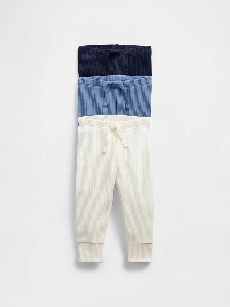 Baby First Favorites TinyRib Pants (3-Pack