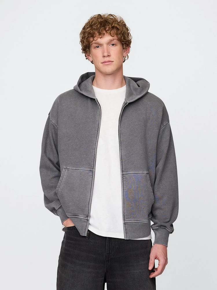 Heavyweight French Terry Oversized Zip Hoodie
