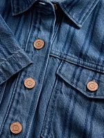 UltraSoft Denim Popover Mini Dress