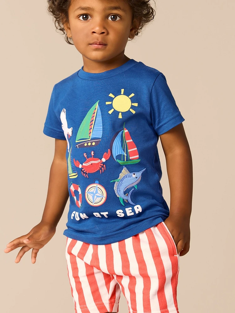 NEXT Toddler Seaside T-Shirt & Shorts Set