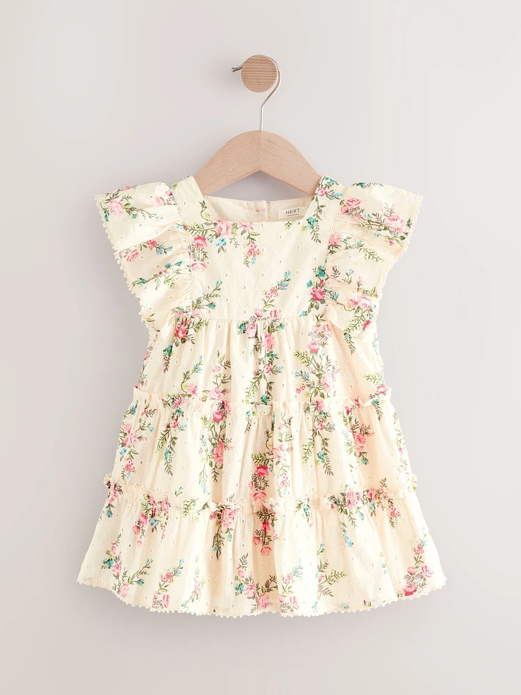 NEXT Toddler Floral Eyelet Dress