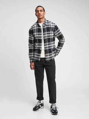 Mens Hooded Flannel Shirt - Square One
