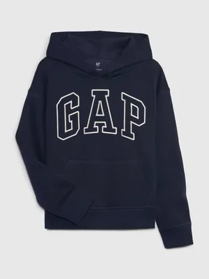Chandail à capuchon logo incurvé Vintage doux pour Enfant
