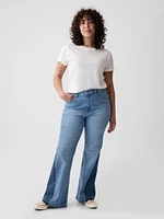 High Rise Patched '70s Flare Jeans