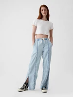 Denim Easy Wide-Leg Pants