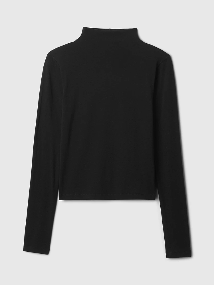 Featherweight Cropped Turtleneck