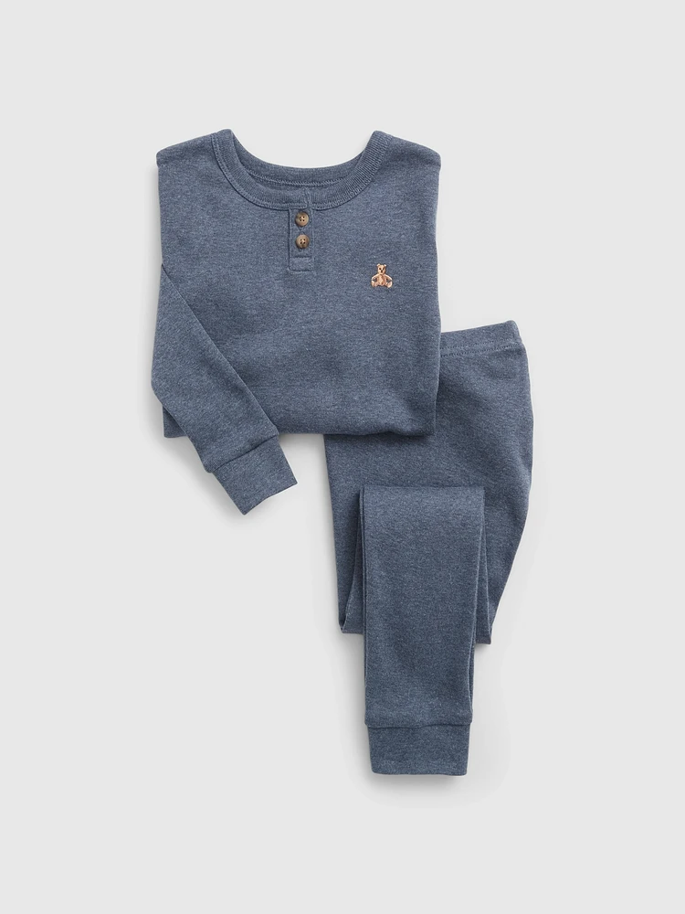 Pyjama henley chiné en coton biologique pour Bébé et Tout-petit