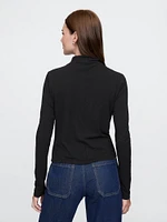 Featherweight Cropped Turtleneck