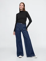Featherweight Cropped Turtleneck