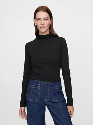 Featherweight Cropped Turtleneck