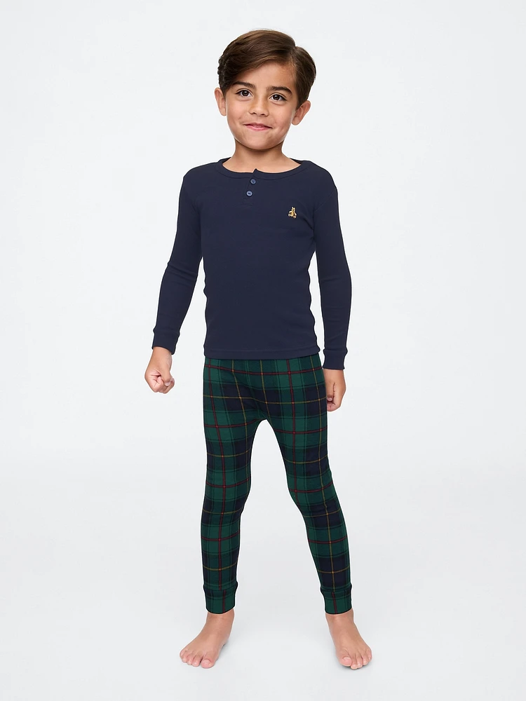 Pyjama henley en coton biologique brossé pour Bébé et Tout-petit