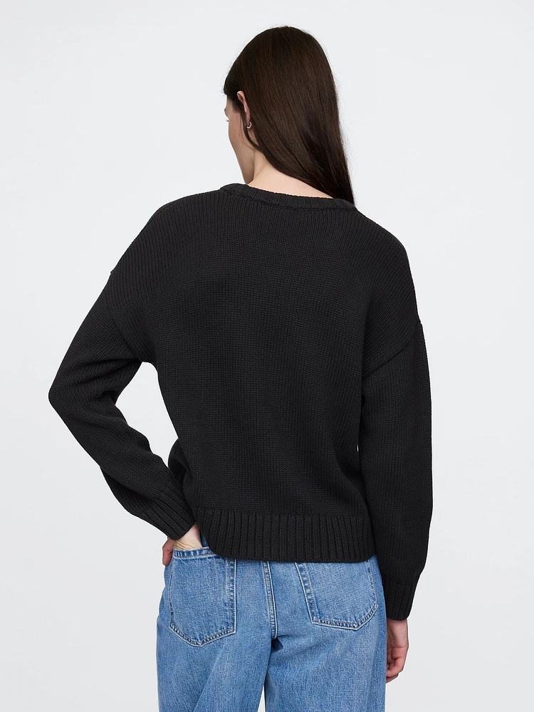 100% Cotton Relaxed Sweater