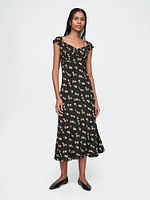 Crepe Sweetheart Maxi Dress