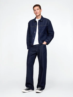 Jean coupe ample années 90 en denim Douceur suprême