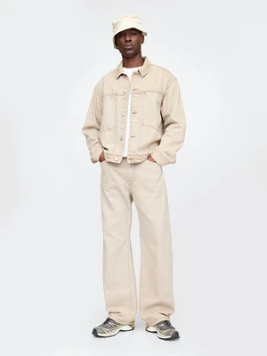 Jean coupe ample années en denim Douceur suprême