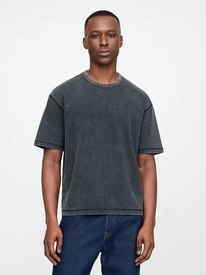T-shirt court en tissu épais