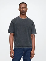 T-shirt court en tissu épais
