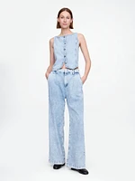 UltraSoft Denim Crop Vest