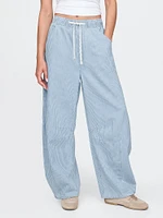 Mid Rise UltraSoft Denim Stripe Easy Horseshoe Jeans